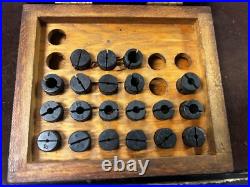 MACHINIST TpCb TOOL LATHE MILL Machinist Collets Bushings in Wood Case MACHINIST TpCb TOOL LATHE MILL Machinist Collets Bushings in Wood Case