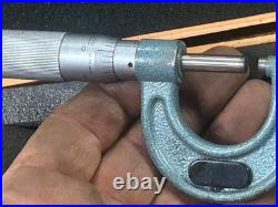 MACHINIST TpCb TOOL LATHE MILL Machinist Mitutoyo 1 3 Micrometer Set in Case