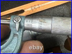 MACHINIST TpCb TOOL LATHE MILL Machinist Mitutoyo 1 3 Micrometer Set in Case