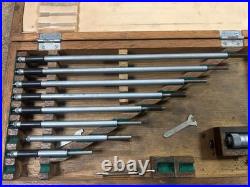 MACHINIST TpCb TOOL LATHE MILL Mitutoyo Inside Micrometer Set in Case