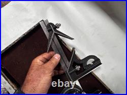 MACHINIST TpOkC LATHE MILL Starrett Combination Ruler Protractor Square Gage Set