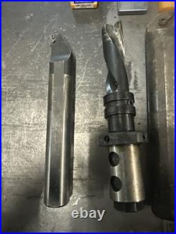 Machinist Lathe Boring Bar Toolholders 1-1/8 & 1-3/8 Shanks Lot Of 4 WithInserts