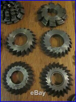 Machinist Lathe Mill Tool Lot /43 Side Milling Machine & Involute Gear Cutters