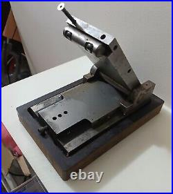 Machinist Lathe Mill Tool Makers Ground Adjustable Angle Sine Plate w Wood Base