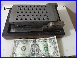 Machinist Lathe Mill Tool Makers Ground Adjustable Angle Sine Plate w Wood Base
