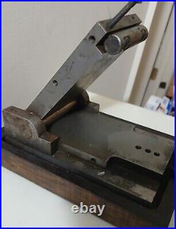 Machinist Lathe Mill Tool Makers Ground Adjustable Angle Sine Plate w Wood Base