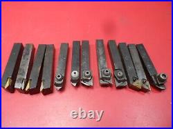 Machinist Lathe Tool Lot of 12 Valenite Carbide Insert Tool Holders, 3/8 Square