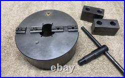 Machinist Lathe Tool Used Bison 6-1/4 Two Jaw Scroll Chuck Plane Back #1259