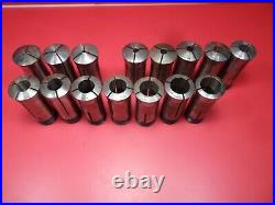 Machinist Lathe Tools Lot of 15 5C Collets, Mostly Hardinge, all 32nds