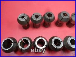 Machinist Lathe Tools Lot of 18 Allison Collets, Round, Square & Hex