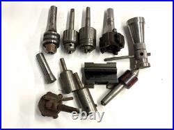 Machinist Lot 3 Indexable Face Mill, Drill Chucks, Live Center, MT Tapers