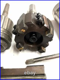 Machinist Lot 3 Indexable Face Mill, Drill Chucks, Live Center, MT Tapers