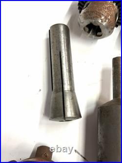 Machinist Lot 3 Indexable Face Mill, Drill Chucks, Live Center, MT Tapers