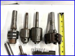 Machinist Lot 3 Indexable Face Mill, Drill Chucks, Live Center, MT Tapers
