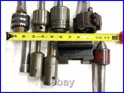 Machinist Lot 3 Indexable Face Mill, Drill Chucks, Live Center, MT Tapers