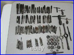 Machinist Tool Box Drawer Lot 136 Pcs Tap Die Thread Cutting Metal Shop Lathe