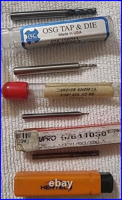 Machinist Tool Lot, Lathe, Drill Bits. Various Sizes & Maker OSG, KEO, NACHI ETC