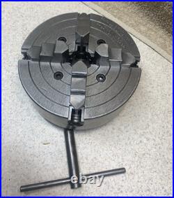 Machinist Tool Used South Bend Skinner 6 4-Jaw 1-1/2-8 TPI Lathe Chuck #4006 Machinist Tool Used South Bend Skinner 6 4-Jaw 1-1/2-8 TPI Lathe Chuck #4006