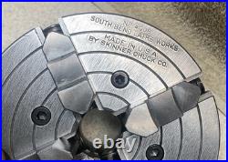 Machinist Tool Used South Bend Skinner 6 4-Jaw 1-1/2-8 TPI Lathe Chuck #4006 Machinist Tool Used South Bend Skinner 6 4-Jaw 1-1/2-8 TPI Lathe Chuck #4006