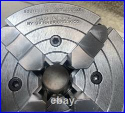 Machinist Tool Used South Bend Skinner 6 4-Jaw 1-1/2-8 TPI Lathe Chuck #4006 Machinist Tool Used South Bend Skinner 6 4-Jaw 1-1/2-8 TPI Lathe Chuck #4006