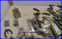 Machinist inspection V blocks lathe clamps set up collectible vintage tools T6