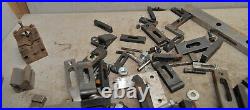 Machinist inspection V blocks lathe clamps set up collectible vintage tools T6