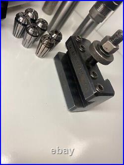 Machinist lot of lathe tool holders, er32, er16 holders/collets, chucks, drills