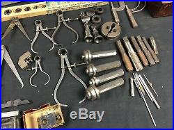 Machinists Tools Lot Starrett Calipers, Threading, Lathe Drill Bits 100+ items