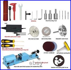 Mini Woodworking Lathe Machinist Kit Multi-Purpose Bench Tool for Hobby DIY C