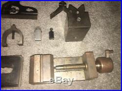 Misc Lot of Machinist Tools Lathe Clamps Holders Sine Vice V Block No Brand Mark