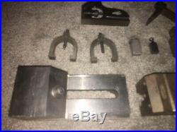 Misc Lot of Machinist Tools Lathe Clamps Holders Sine Vice V Block No Brand Mark