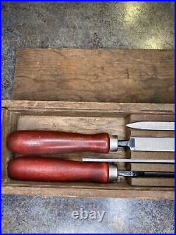 Mound Tool Co Machinist Tool Lathes Scrapers Set of 4 excellent condition