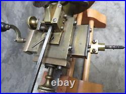 Museum Quality 1800s Watchmaker Mandrel Lathe Brass Jeweler Machinist Hand Crank