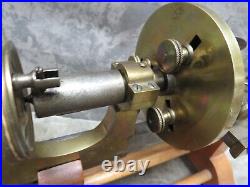 Museum Quality 1800s Watchmaker Mandrel Lathe Brass Jeweler Machinist Hand Crank
