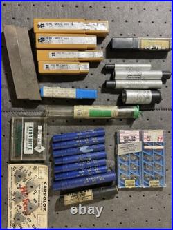 NOS Machinist Tool Lot Carbide Inserts, End Mills, Weldon Cutters HSS USA NOS Machinist Tool Lot Carbide Inserts, End Mills, Weldon Cutters HSS USA