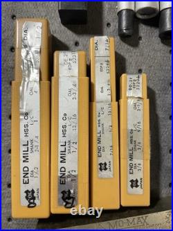 NOS Machinist Tool Lot Carbide Inserts, End Mills, Weldon Cutters HSS USA NOS Machinist Tool Lot Carbide Inserts, End Mills, Weldon Cutters HSS USA