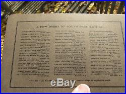 Original 1921 South Bend Lathes Salesmen Catalog Machinist Book With Price List