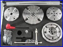 PRECISION MACHINIST TOOL 4 LATHE CHUCK with INTERNAL EXTERNAL JAWS FACEPLATE NEW
