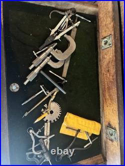 Rare Antique L. S. STARRETT CO. Oak Machinist Chest Estate Lot 2 Original Keys