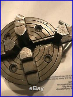 Skinner 2-5973 Jaw Chuck Lathe #9004 With Key 4 Inch Wide Machinist Tool