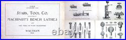 Stark Tool Co, Waltham, Mass. Machinist's Bench Lathes Catalog 1900 Edition