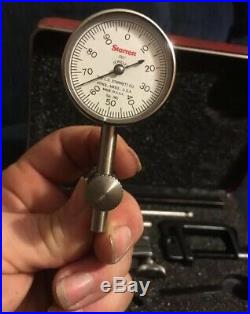 Starrett 196 A1Z Universal Dial Indicator Set In Case Machinist Metal Lathe Tool