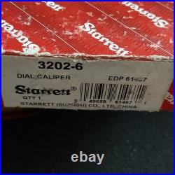 Starrett 3202-6 Machinist Dial Caliper, Hardened Stainless Steel 0-6 Lathe Tool