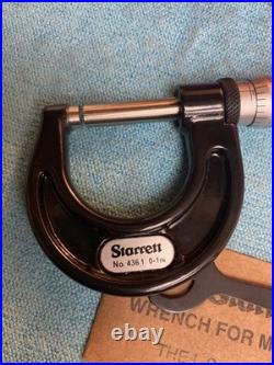 Starrett 436 1rl-2 001 0-1 Micrometer Toolmaker Machinist Grind MILL Lathe