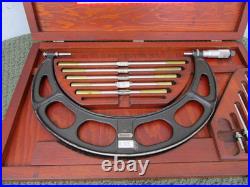 Starrett No. 224 Set 6 12 Outside Micrometer Caliper Lathe Machinist 3 of 9