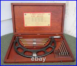 Starrett No. 224 Set 6 12 Outside Micrometer Caliper Lathe Machinist 3 of 9