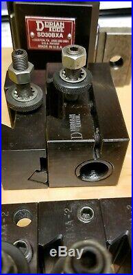 USED Dorian Lathe Toolpost, AND 5 Holders, USA made, LOT machinist tools (aloris)