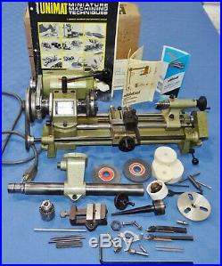 Unimat SL1000 withPower Feed Accessories Manuals Mini Machinist Lathe Tool NICE