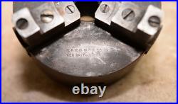 Union Precision Independent three jaw lathe chuck 4 diameter threaded machinist