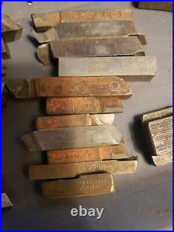VERY Lg. Lot of Vintage Machinist Lathe Tools Cutting bits End stock tool & misc